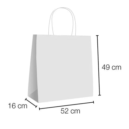 Bolsas de papel kraft con asa rizada