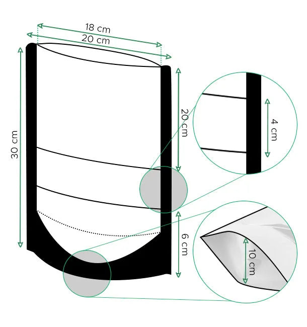 Bolsas de Papel Kraft Doypack marrón con ventana - DonBolsas