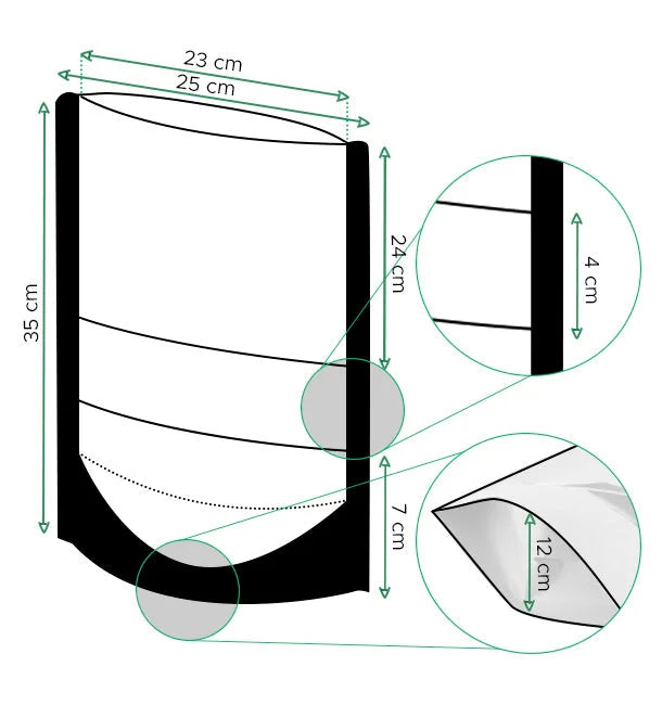 Bolsas de Papel Kraft Doypack marrón con ventana - DonBolsas